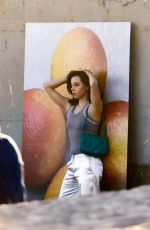 AUNBREY PLAZA at a Photoshoot on the Beach in Malibu 02/12/2023
