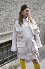 BEATRICE VALLI Arrives at Ermanno Scervino Fashion Show in Milan 02/25/2023