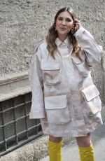 BEATRICE VALLI Arrives at Ermanno Scervino Fashion Show in Milan 02/25/2023