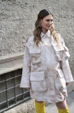BEATRICE VALLI Arrives at Ermanno Scervino Fashion Show in Milan 02/25/2023