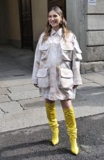BEATRICE VALLI Arrives at Ermanno Scervino Fashion Show in Milan 02/25/2023