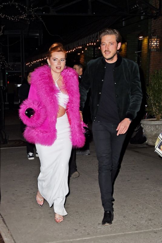BELLA THORNE and Mark Emms Out for Valentine’s Day in New York 02/14/2023