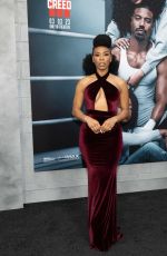 BRANDEE EVANS at Creed III Premeire in Hollywood 02/27/2023