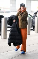 BRIE LARSON Arrives at JFK Airport in New York 02/12/2023