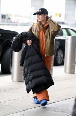 BRIE LARSON Arrives at JFK Airport in New York 02/12/2023