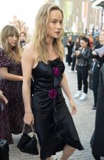 BRIE LARSON Arrives at Rodarte Show at New York Fashion Week 02/10/2023