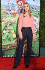BRIE LARSON at Super Nintendo World Welcome Celebration at Universal Studios in Hollywood 02/15/2023