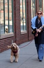 BUSY PHILIPPS Out with Her Dog Gina in New York 02/12/2023