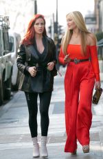 CAPRICE BOURRET and CHARLOTTE KIRK Heading to The Arts Club in London 02/08/2023
