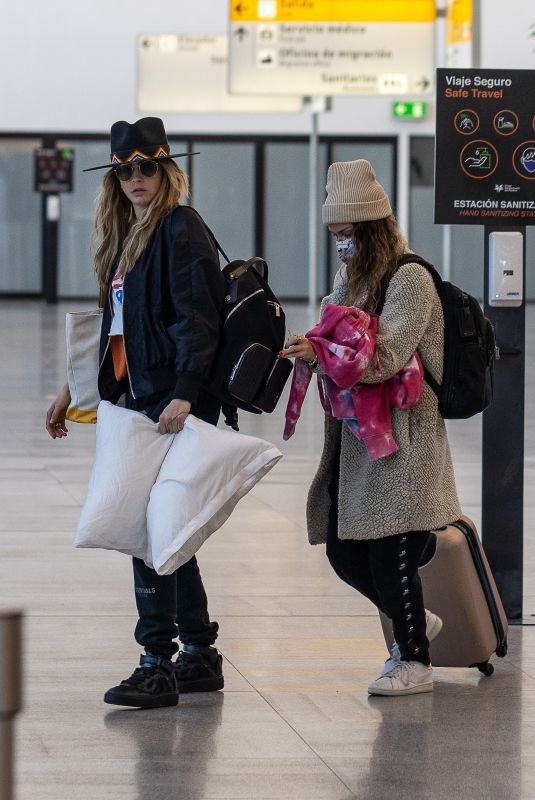 CARA DELEVINGNE and MINKE Arrives at Airport in Cabo San Lucas 02/08/2023