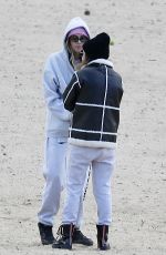 CARA DELEVINGNE and MINKE Out at a Beach in Los Angeles 02/11/2023