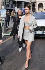 CARMELLA ROSE Arrives at Ermanno Scervino Fashion Show in Milan 02/25/2023
