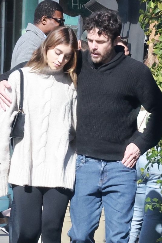 CAYLEE COWAN and Casey Affleck Out for Lunch at All Time Restaurant in Los Feliz 01/31/2023