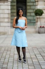 CHARITHRA CHANDRAN at Emilia Wickstead Show at London Fashion Week 02/20/2023
