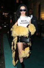 CHARLI XCX Arrives at Warner Records Brit Awards Afterparty at Nomad Hotel in London 02/11/2023