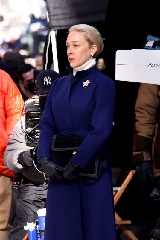 CHLOE SEVIGNY on the Set of Feud: Capote’s Women in New York 02/02/2023