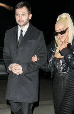 CHRISTINA AGUILERA Arrives at Drakes Superbowl Party 02/11/2023