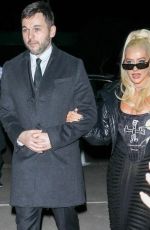 CHRISTINA AGUILERA Arrives at Drakes Superbowl Party 02/11/2023
