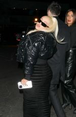 CHRISTINA AGUILERA Arrives at Drakes Superbowl Party 02/11/2023