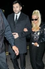 CHRISTINA AGUILERA Arrives at Drakes Superbowl Party 02/11/2023