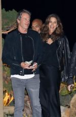 CINDY CRAWFORD and Rande Gerber Leaves Late Dinner with Friends at Nobu in Malibu 02/18/2023