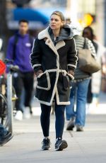 CLAIRE DANES Out Makeup-free in New York 02/10/2023