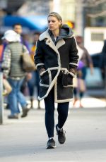 CLAIRE DANES Out Makeup-free in New York 02/10/2023