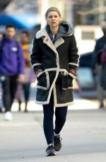 CLAIRE DANES Out Makeup-free in New York 02/10/2023