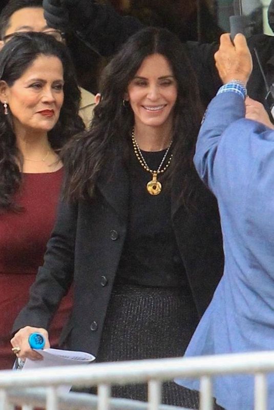 COURTENEY COX Arrives at Her Hollywood Walk of Fame Star Ceremony in Hollywood 02/27/2023