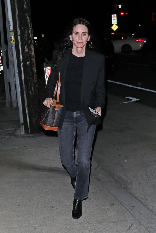COURTENEY COX Out for Dinner at Giorgio Baldi in Santa Monica 02/08/2023