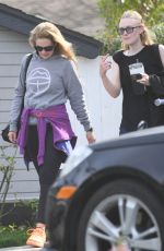 DAKOTA FANNING, CACEE COBB and MEGAN CAMPER Leaves Tennis Practice in Los Angeles 02/21/2023