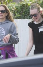 DAKOTA FANNING, CACEE COBB and MEGAN CAMPER Leaves Tennis Practice in Los Angeles 02/21/2023
