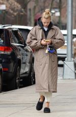 DAPHNE GROENEVELD Out with Her Dog in New York 02/12/2023