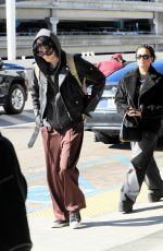DEMI LOVATO and Jutes Arrives at LAX in Los Angeles 02/26/2023