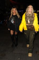 DEMI SIMS and MEGAN BARTON HANSON Arrives at Leicester Square Theatre 02/14/2023