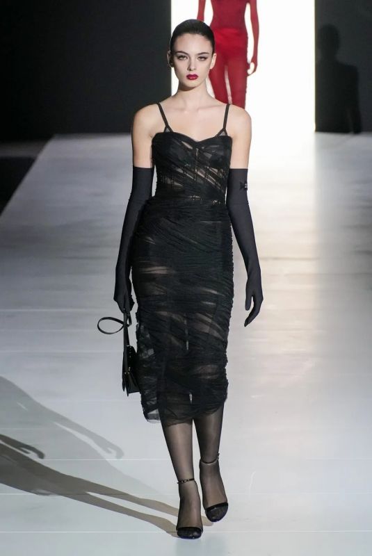 DEVA CASSEL at Dolce & Gabbana Runway Show at Milan Fashion Week 02/25/2023
