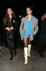 DUA LIPA Arrives at Edward Enninful