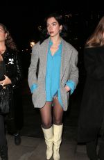 DUA LIPA Arrives at Edward Enninful