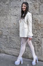 ELISA MAINO Arrives at Ermanno Scervino Fashion Show in Milan 02/25/2023