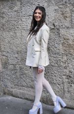 ELISA MAINO Arrives at Ermanno Scervino Fashion Show in Milan 02/25/2023