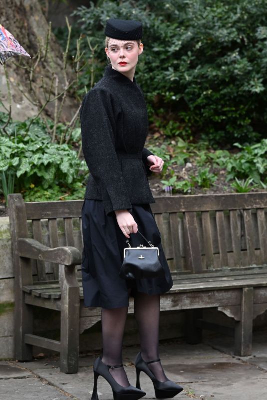ELLE FANNING at a Memorial Service for Life of Dame Vivienne Westwood in London 02/16/2023