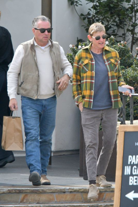 ELLEN DEGENERES Out for Lunch with a Friend in Los Angeles 02/16/2023