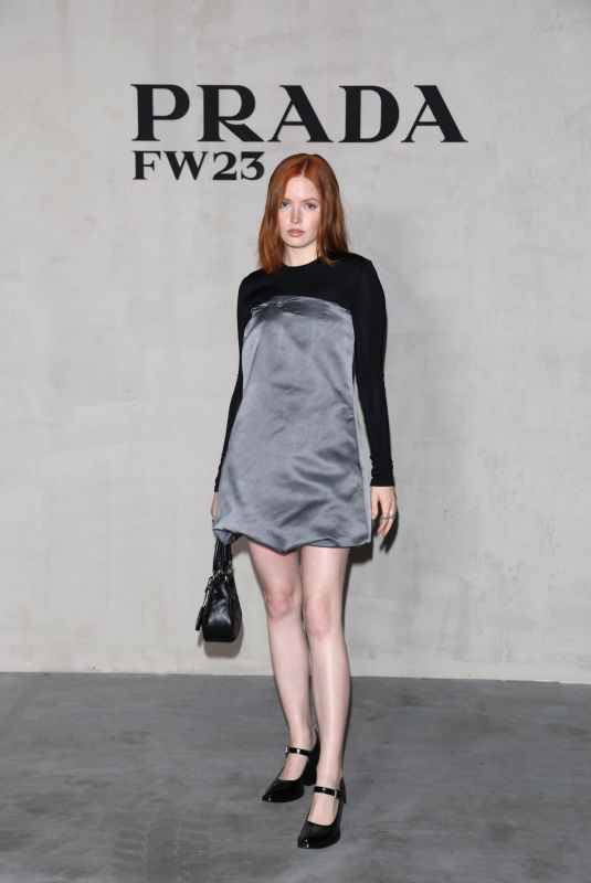 ELLIE BAMBER at Prada Show at Milan Fashion Week 02/23/2023