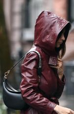 EMILY RATAJKOWSKI Out on a Wet Day in New York 02/17/2023