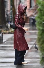 EMILY RATAJKOWSKI Out on a Wet Day in New York 02/17/2023