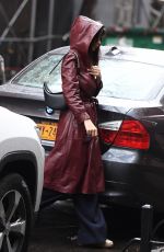 EMILY RATAJKOWSKI Out on a Wet Day in New York 02/17/2023