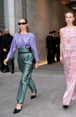 EMMA BROOKS Arrives at Emporio Armani Fashion Show in Milan 02/23/2023