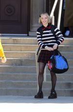 EMMA MEYERS on the Set of Family Leave in Los Angeles 02/15/2023