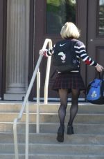 EMMA MEYERS on the Set of Family Leave in Los Angeles 02/15/2023
