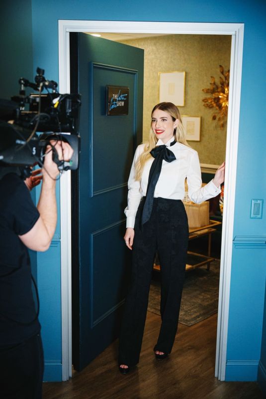 EMMA ROBERTS at Late Late Show with James Corden 01/30/2023